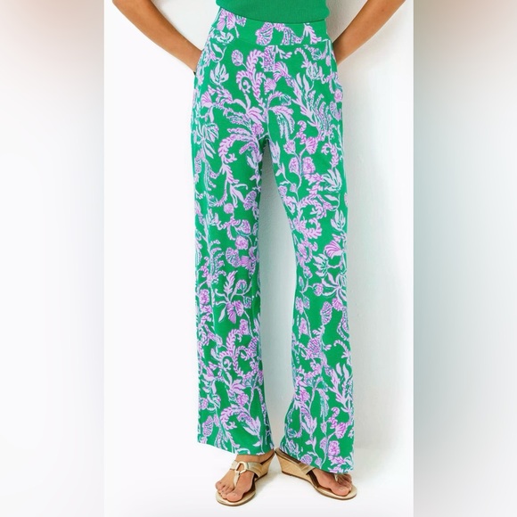NEW NIB Lilly Pulitzer Allena Knit Palazzo Pants Brazil...